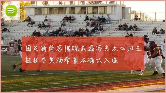 国足新阵容揭晓武磊蒋光太回归王钰栋李昊杨希基本确认入选